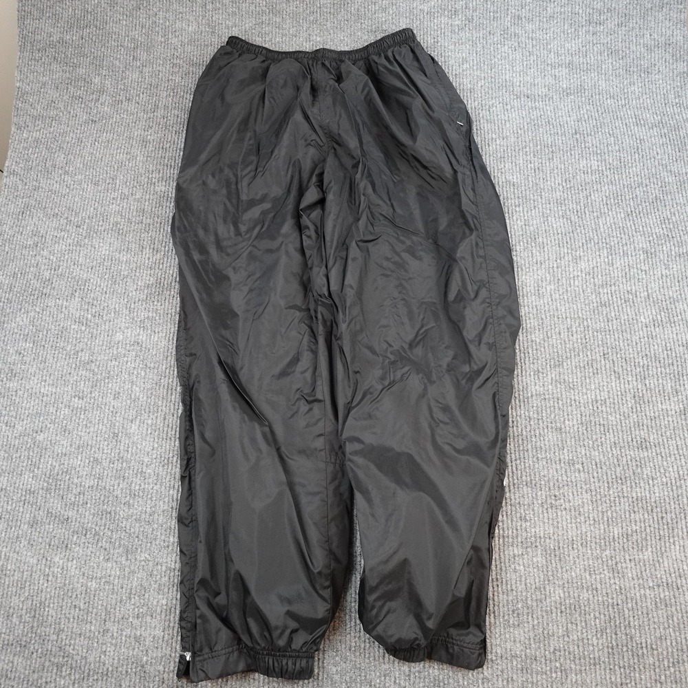 Vintage Nike Baggy Track Pants Mens 2XL Black Fleece Lined Elastic Waist Zip